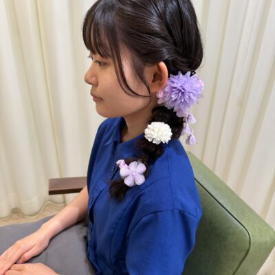 花火大会のヘアアレンジのイメージ画像